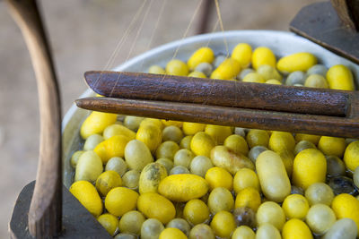 Close-up of fruits in container