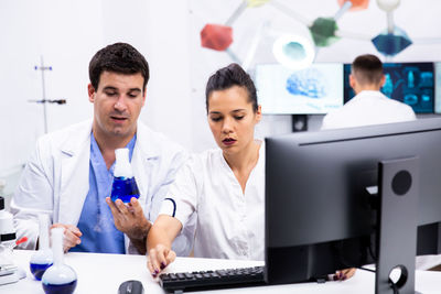 Portrait of doctor working in clinic