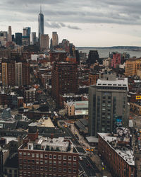 High angle view of cityscape