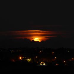 Scenic view of illuminated sky at night