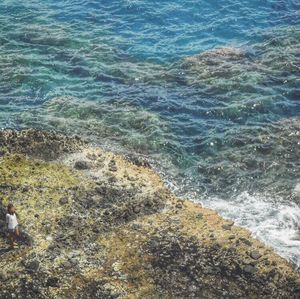 Rocks in sea