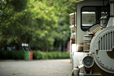 Close-up of train