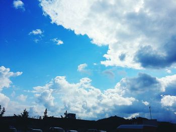 Low angle view of cloudy sky