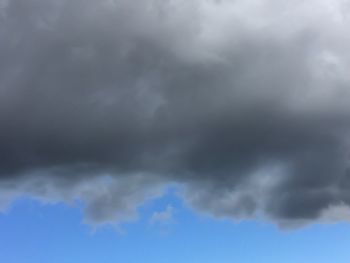 Low angle view of storm clouds in sky