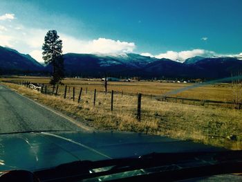 Scenic view of country road