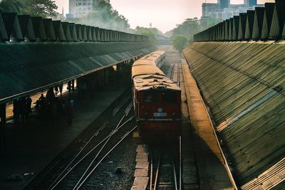 Railroad station platform