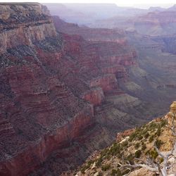 Looking down into the canyon