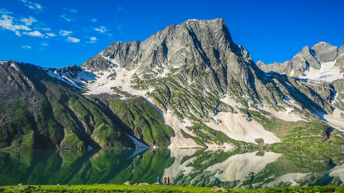 Panoramic view of mountains against sky