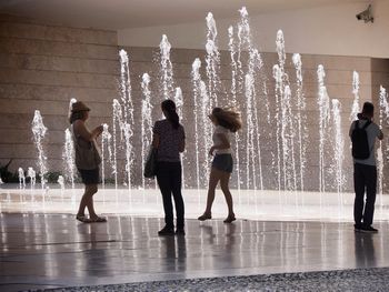 Women standing in water