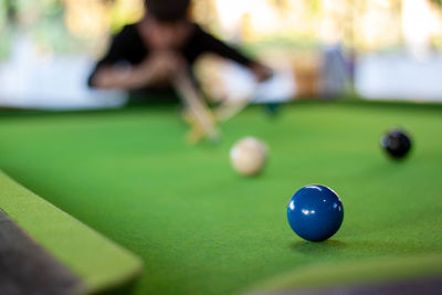 Close-up of ball on table