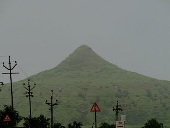 Scenic view of mountains against clear sky