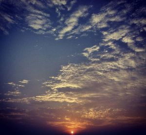 Low angle view of cloudy sky