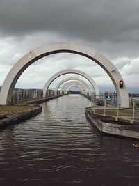 Bridge over river against sky