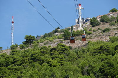 Cable cars passing, mount srd, dubrovnik, croatia 2018