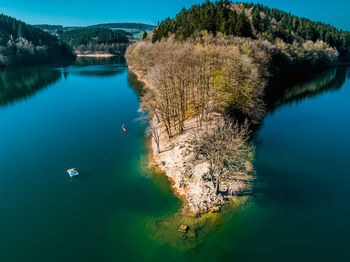 High angle view of lake in germany