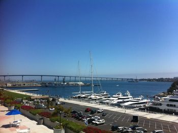 Boats in harbor