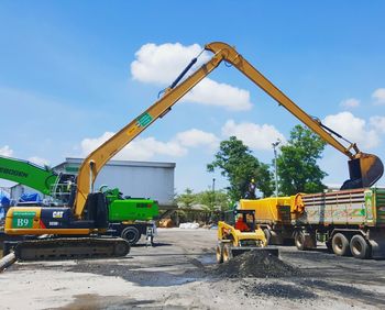 Construction vehicle at site