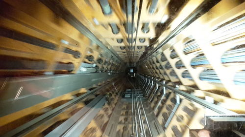 View of illuminated tunnel