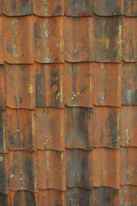 Full frame shot of roof tiles