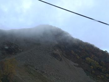 Low angle view of mountains against sky