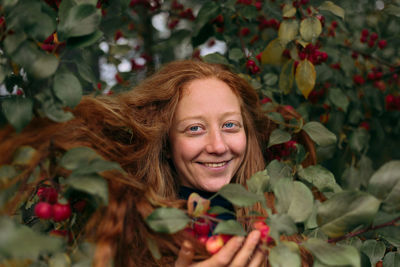 Portrait of smiling young woman