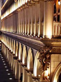 Interior of old illuminated building