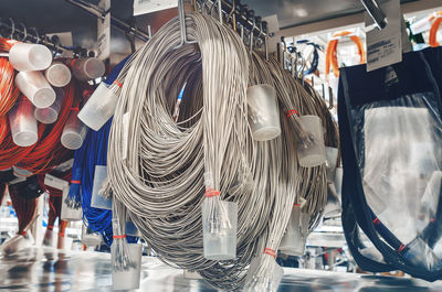 Skeins of cables for production of automobiles. industrial details