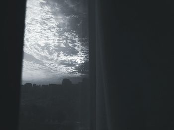 View of sky seen through window