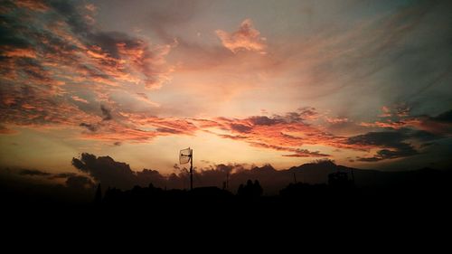 View of landscape against cloudy sky