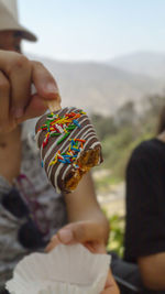 Rear view of man wearing hat