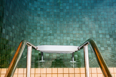 Close-up of swimming pool against sky