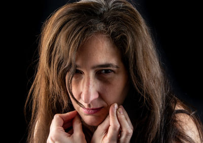 Close-up portrait of a young woman