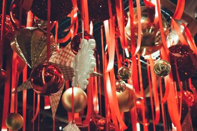 Close-up of christmas decorations