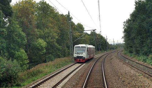 Train on railroad track