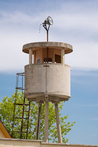 Low angle view of tower against sky