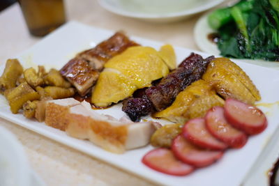 Close-up of food in plate