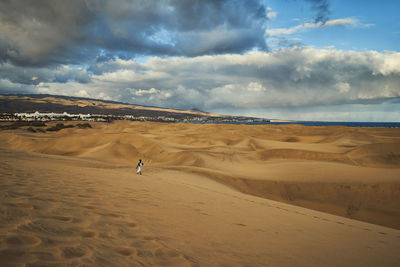 Scenic view of desert against sky