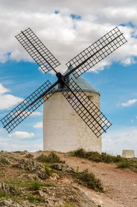 Windmills in don quixote route in consuegra, toledo, spain