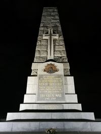 Low angle view of statue against clear sky