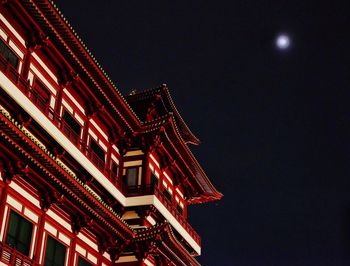 Low angle view of building at night