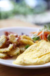 Close-up of meal served in plate