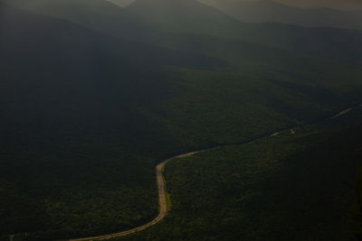 High angle view of land