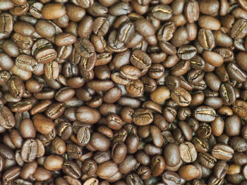 Full frame shot of roasted coffee beans