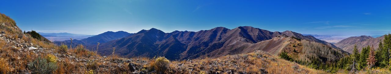 Oquirrh  mountain utah lake panorama views provo, timpanogos, lone and twin peaks. salt lake city