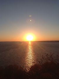 Scenic view of sea at sunset