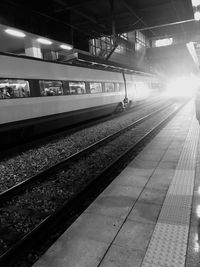 Railway tracks at railroad station