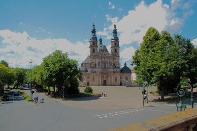 View of cathedral against cloudy sky