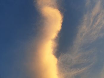 Low angle view of dramatic sky during sunset