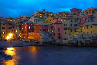 View of river with buildings in background