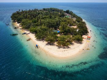 High angle view of sea shore